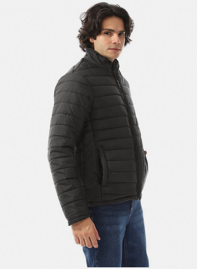 Andora جاكيت بومبر بسحاب من البوليستر المبطن - Image 3