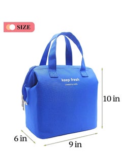 KASTWAVE Lunch Bag Bento Bag, Thickened Thermal Insulation Refrigerated Bento Tote Bag, Lunch Box Carrying Bag for Students Ladies Men Picnic Work Outdoor Blue  - Image 5