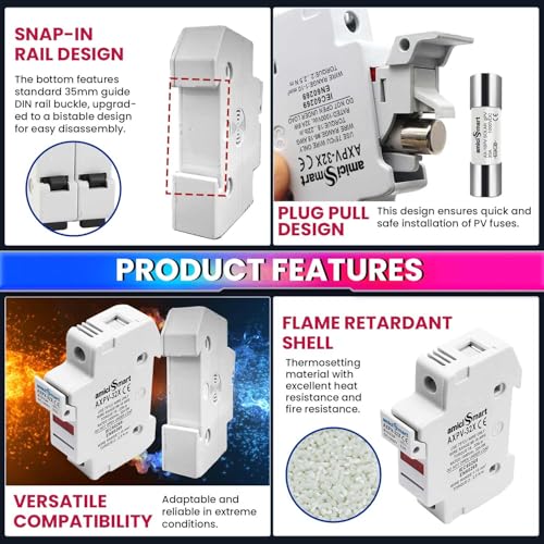 amiciSmart PV Fuse for Solar System Protection DC 1000V (1Pole 30A) - Image 3