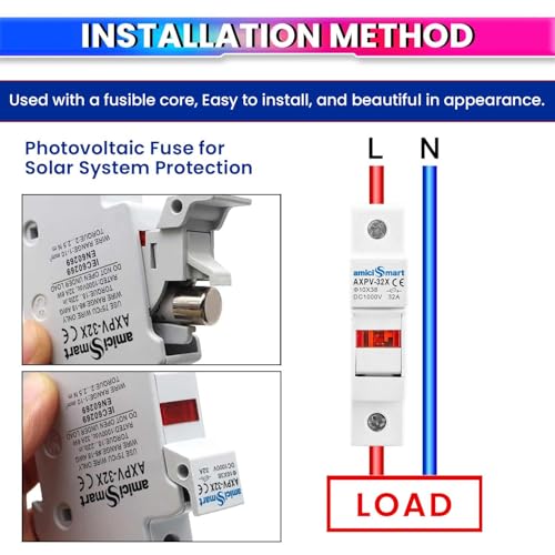 amiciSmart PV Fuse for Solar System Protection DC 1000V (1Pole 30A) - Image 5