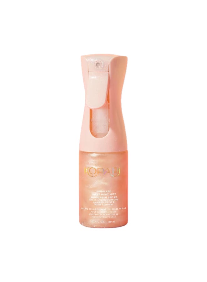 Kopari بخاخ واقي شمس كوبا ري روز جولد شير SPF 42، مع زيت الجسم اللامع، بخاخ مرطب، يرطب، يضيء، مناسب للمكياج، يمنح البشرة لمسة متألقة، خفيف الوزن - Image 2