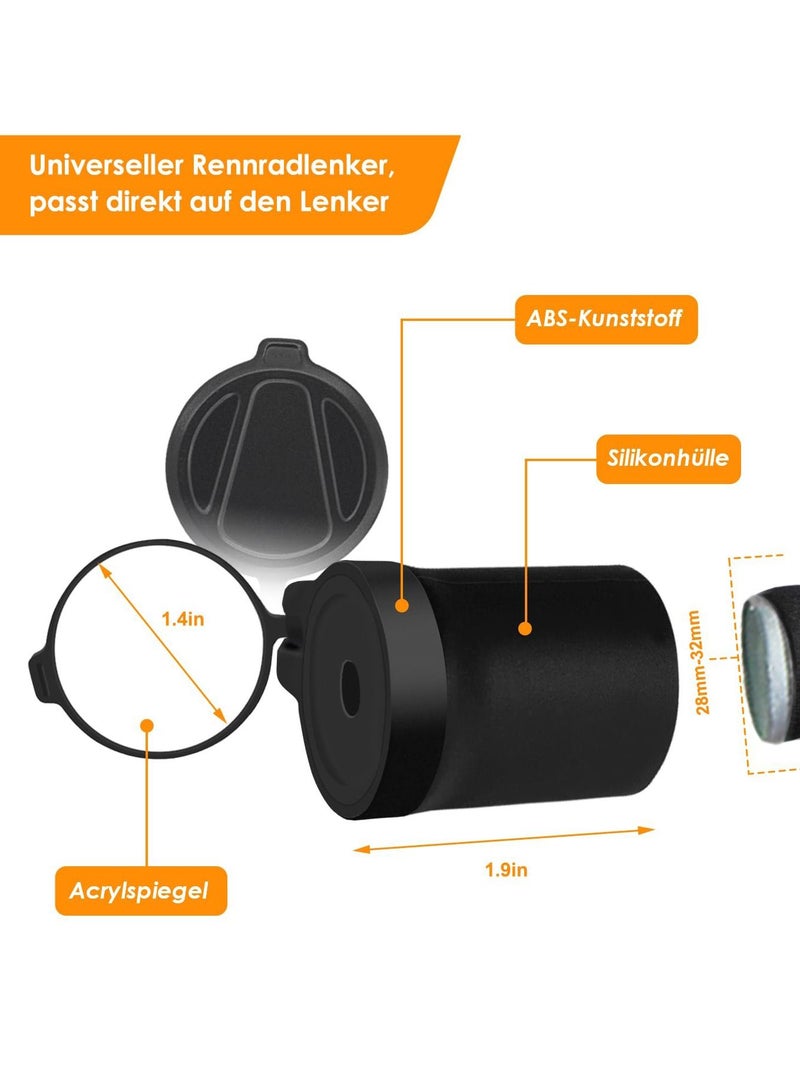 Excefore Bicycle Mirror for Handlebars, Foldable Road bike mirror for Handlebars, Cycle Rear View Mirror, Universal 360° Rotating Mini Handlebar mirror, Cycle Rear View Mirror for Road Bikes  - Image 2