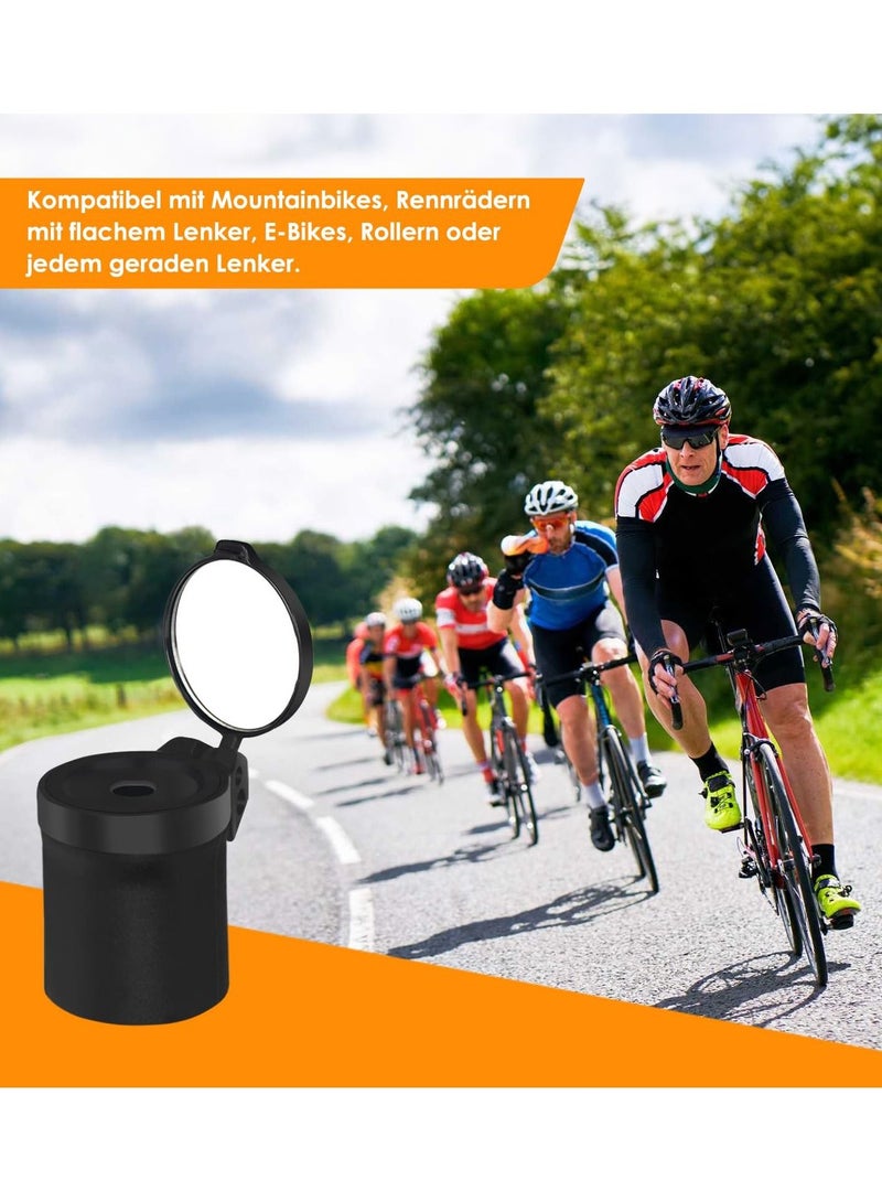 Excefore Bicycle Mirror for Handlebars, Foldable Road bike mirror for Handlebars, Cycle Rear View Mirror, Universal 360° Rotating Mini Handlebar mirror, Cycle Rear View Mirror for Road Bikes  - Image 4
