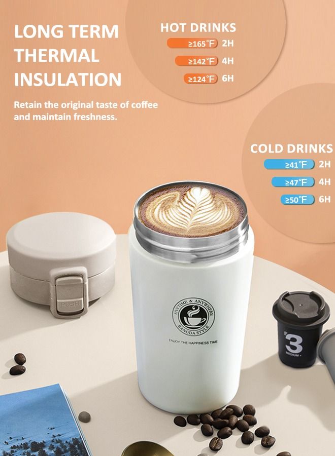 HomarKet Travel Coffee Mug with Splash Proof Sliding Lid, Double Wall Stainless Steel Vacuum Insulated Coffee Mug for Home and Office, Keep Beverages Hot or Cold  - Image 3