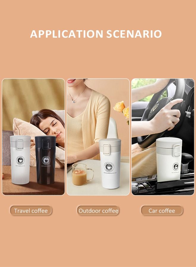 HomarKet Travel Coffee Mug with Splash Proof Sliding Lid, Double Wall Stainless Steel Vacuum Insulated Coffee Mug for Home and Office, Keep Beverages Hot or Cold  - Image 5