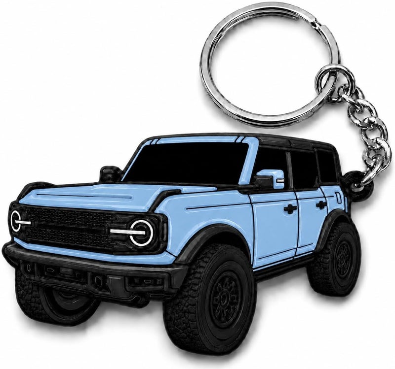 FOUR WHEEL BEAST إكسسوارات سلسلة مفاتيح برونكو - غطاء حامل مفتاح 4 أبواب - تعديلات رائعة متوافقة مع فورد برونكو 2021 2022 2023 - Image 1