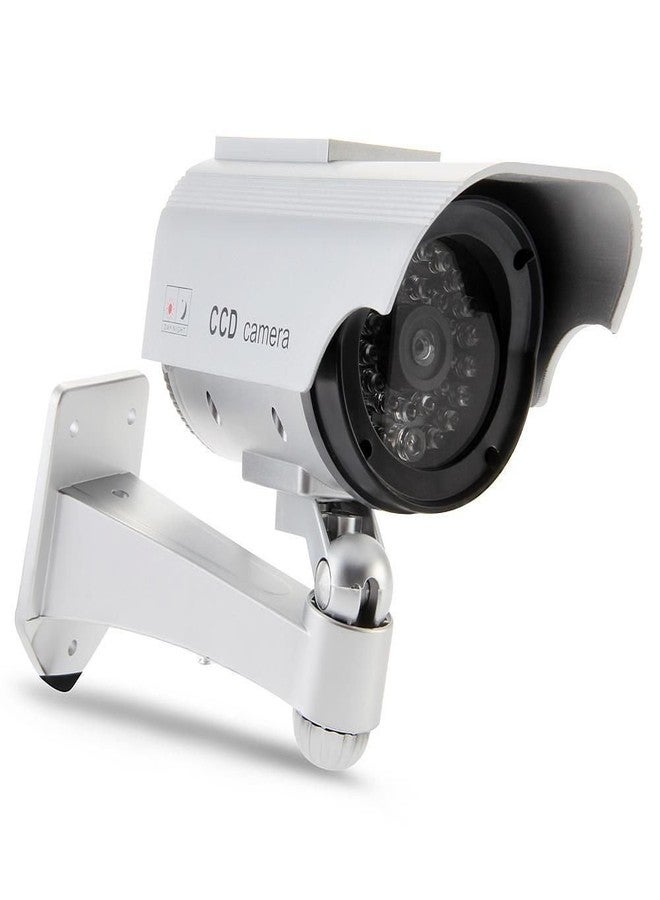 divinezon CCTV Fake Bullet Camera Realistic Look Dummy Infrared Night Vision, Silver Colour (17 x 7 x 21.5 cm) - Image 3