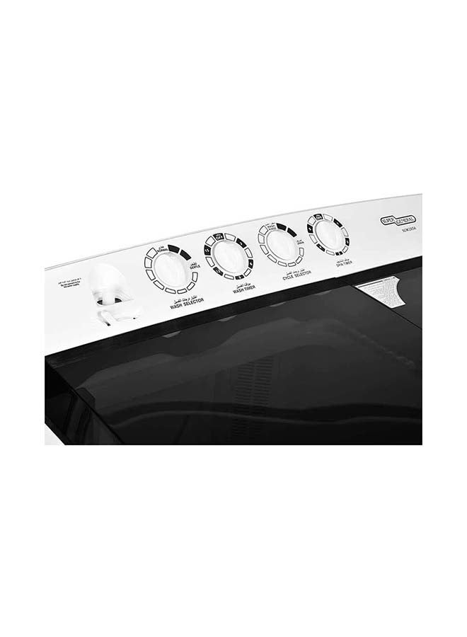 سوبر جنرال غسالة نصف أوتوماتيكية بحوض مزدوج 800 W SGW2056 أبيض - Image 3