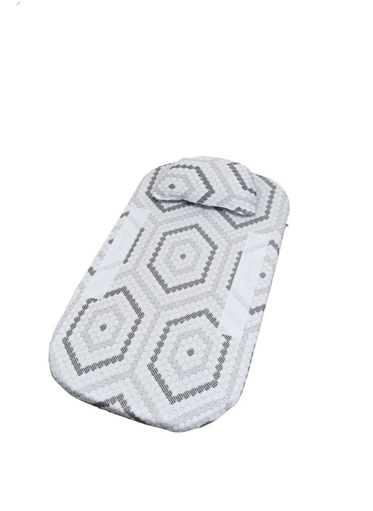 FUN MOMENT - Portable mattress with barriers and pillow for newborns 70×40×6cm - Image 1