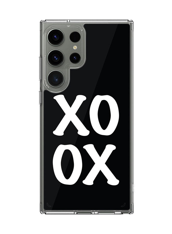 Stylizedd Classic Clear Case for Samsung Galaxy S24 Ultra , Hybrid Soft Case Flexible Edges Anti Drop TPU PC Gel Thin Transparent Cover - XOXO - Image 1