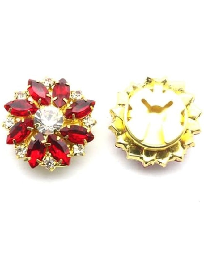 Rhinestone on Covers, on Covers for Women Blouses, Detachable Shirt on Clips ons Jewelry, Crystal Fancy ons for Clothing Decorative ons for Crafting, DIY (24PCS) O  - Image 1