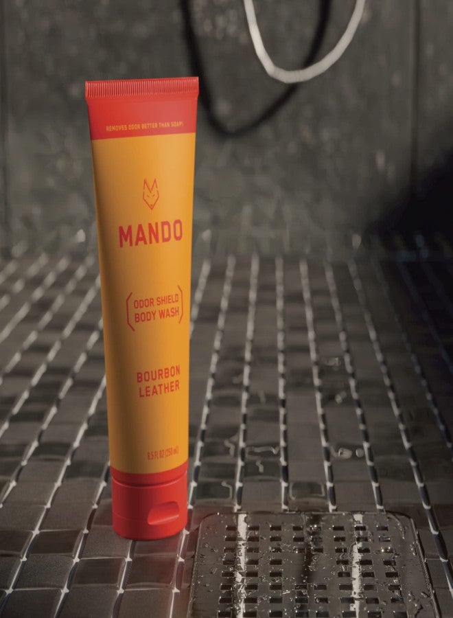 Mando Odor Shield Body Wash - 24 Hour Control - Removes Odor Better than Soap - SLS and Paraben Free, Skin Safe - 8.5 Ounce (Bourbon Leather) - Image 4