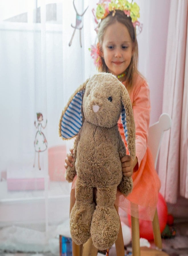 WEIGEDU Easter Bunny Stuffed Animals, Cuddly Rabbit Plush Toy for Kids Boys Girls Birthday Xmas Gift, 11 Inch, Brown - Image 4