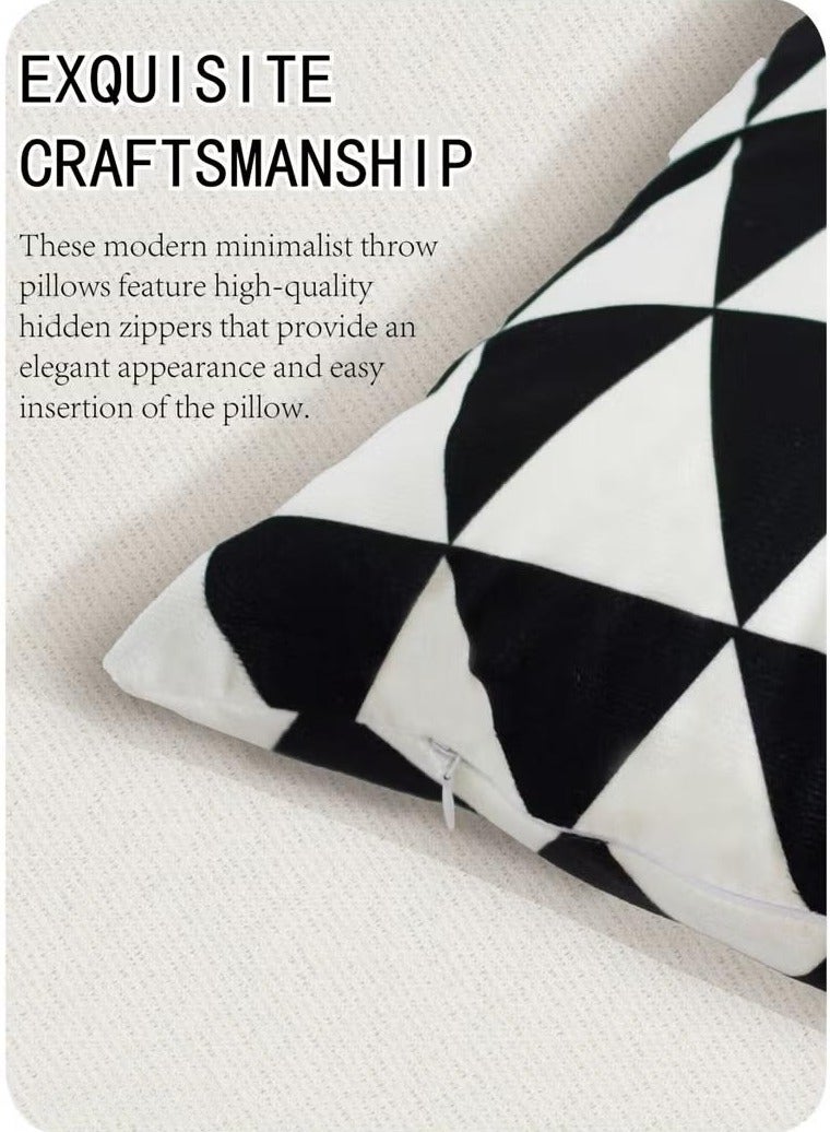XiuWoo Set of 4 throw pillow case 45 x 45cm, Decorative Geometric Modern Pattern throw pillow cover, Double sided pattern Pillow Cushion Case for Sofa Couch Bed Home Car Office Decor - Image 2
