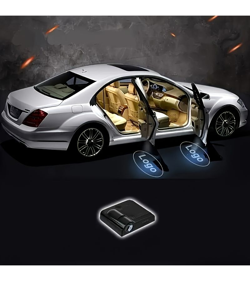 1pc LED Car Door Welcome Lights For Tesla With Projector System Smart Door Sill Illumination Easy Installation Compatible With Multiple Vehicle Models - Image 4