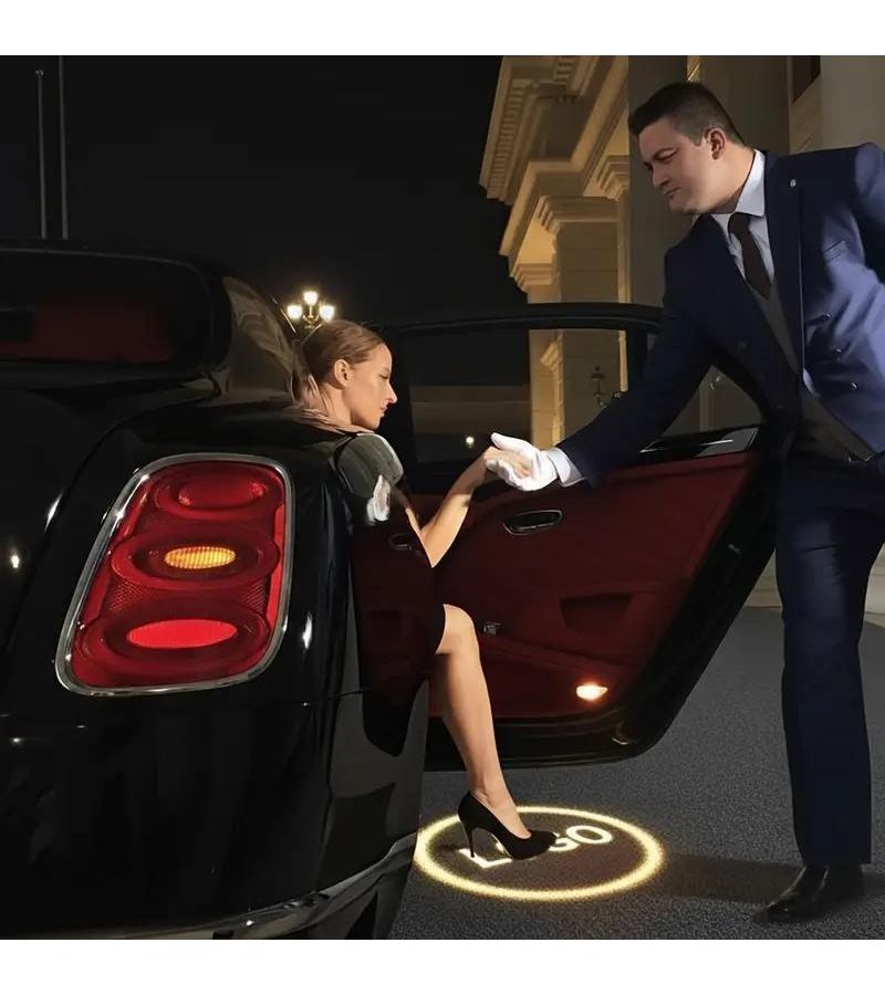 1pc LED Car Door Welcome Lights For Tesla With Projector System Smart Door Sill Illumination Easy Installation Compatible With Multiple Vehicle Models - Image 3