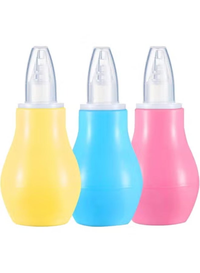 Baby Nasal Aspirator Set 3 PCS Bulb Syringe Nose Cleaner for Newborn and Toddler Gentle Mucus Removal Safe Nasal Care Tool - Image 1