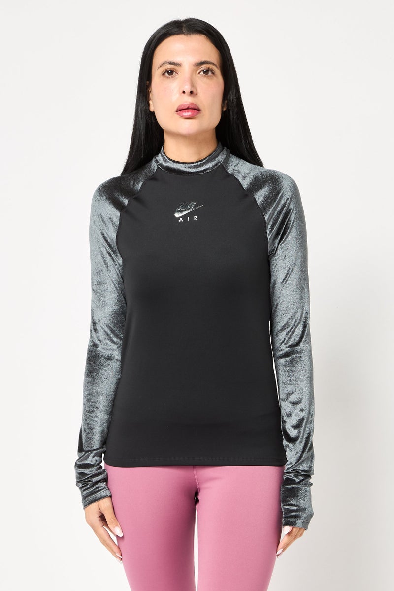 Nike Women Sportswear Fit Long Sleeve Outdoor Top, Black - Image 1