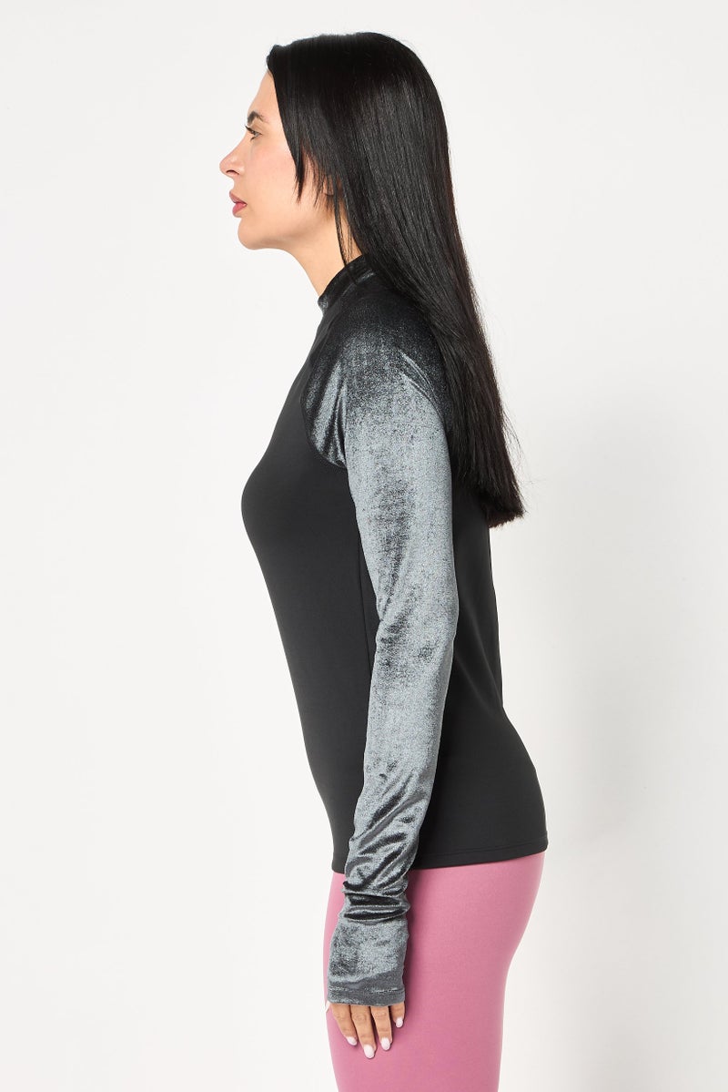 Nike Women Sportswear Fit Long Sleeve Outdoor Top, Black - Image 3