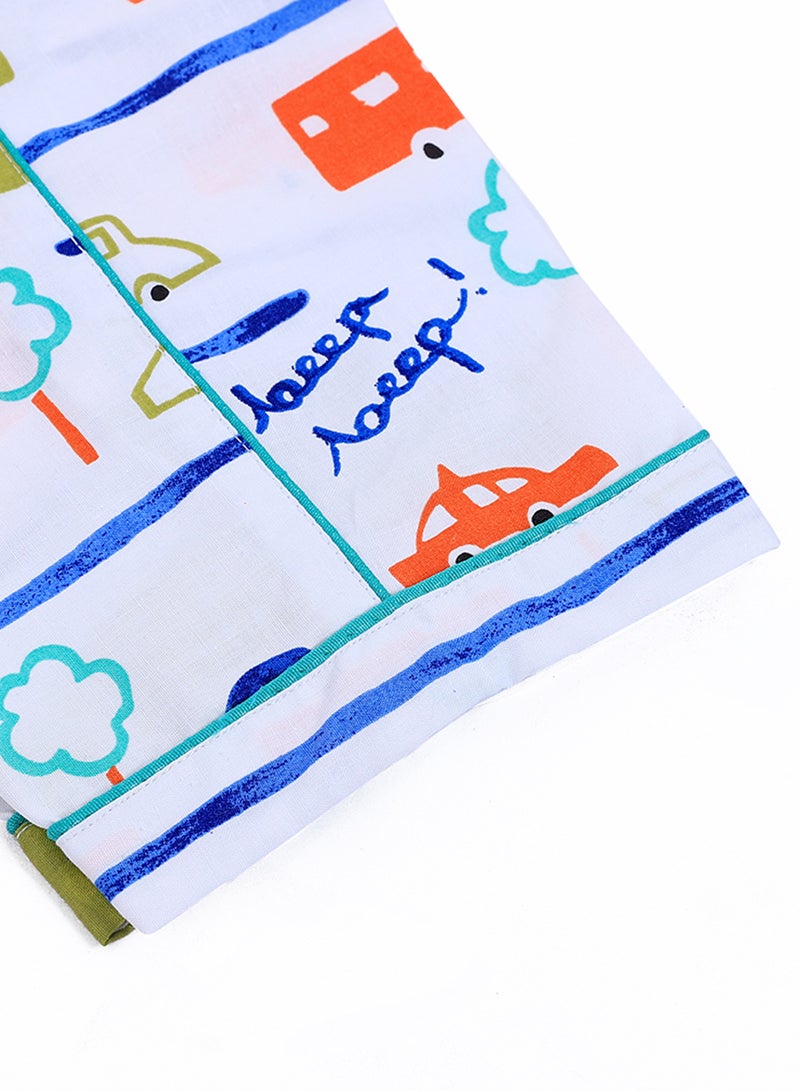 Kidabhoo Kids Pajamas Set - Colorful Cars Cruise 2-Piece - Image 5