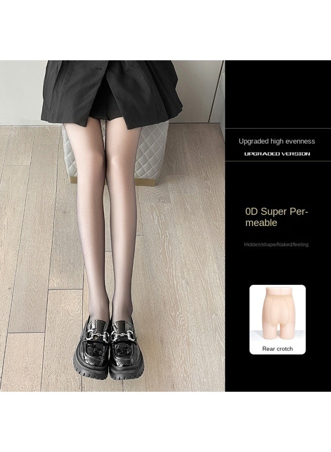 Anti-snag Durable Women's Autumn Thin Pantyhose Black Silk 0d Ultra-transparent Polka Dot Black Stockings