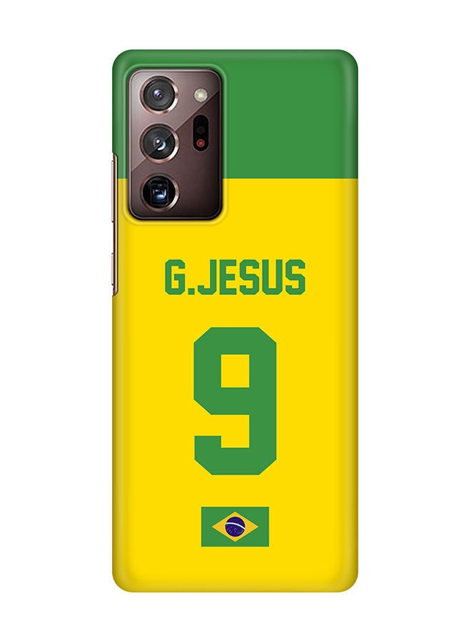 Stylizedd Slim Cover for Samsung Galaxy Note20 Ultra Case Snap Classic Series Mobile Cover Hard PC Shield Matte Finish Print -Brazil-Player-G.Jesus - Image 1