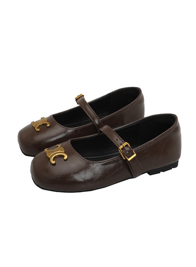 Flat Square-toe Mary Jane Shoes For Women  Spring And Autumn New Versatile Shallow Slip-on Black Single Shoes