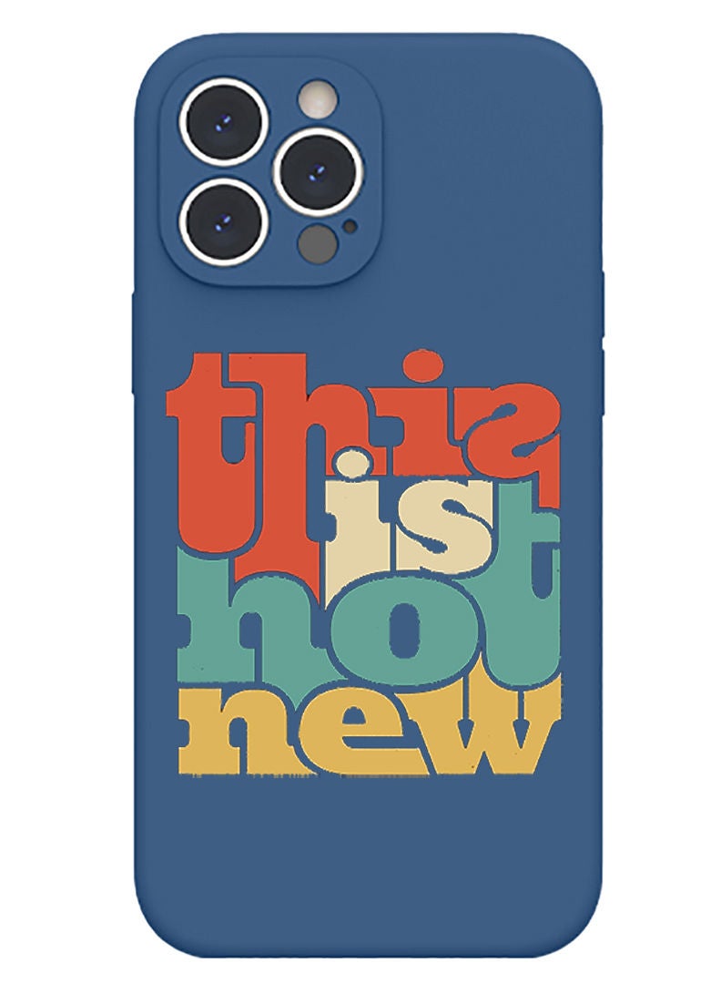 Theodor Protective Slim Fit Case Liquid Silicone Cover with Full Body Protection Anti-Scratch Shockproof Case For iPhone 12 Pro Max Blue  - This is not new copy - Image 1