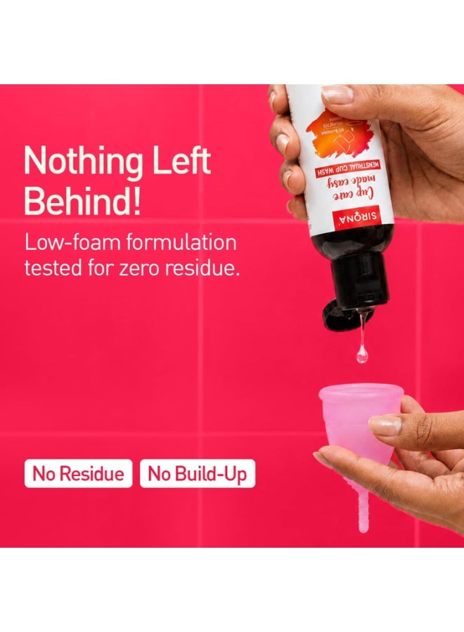 Sirona Natural Menstrual Cup Wash for Women - 100 ml with Rose Fragrance to Wash your Period Cup in a Hygienic Way - Image 4