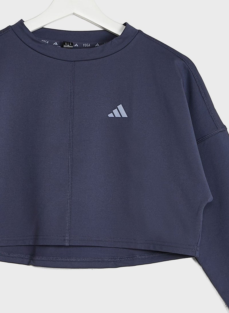Adidas Kids Yoga Aeroready Sweatshirt  - Image 3