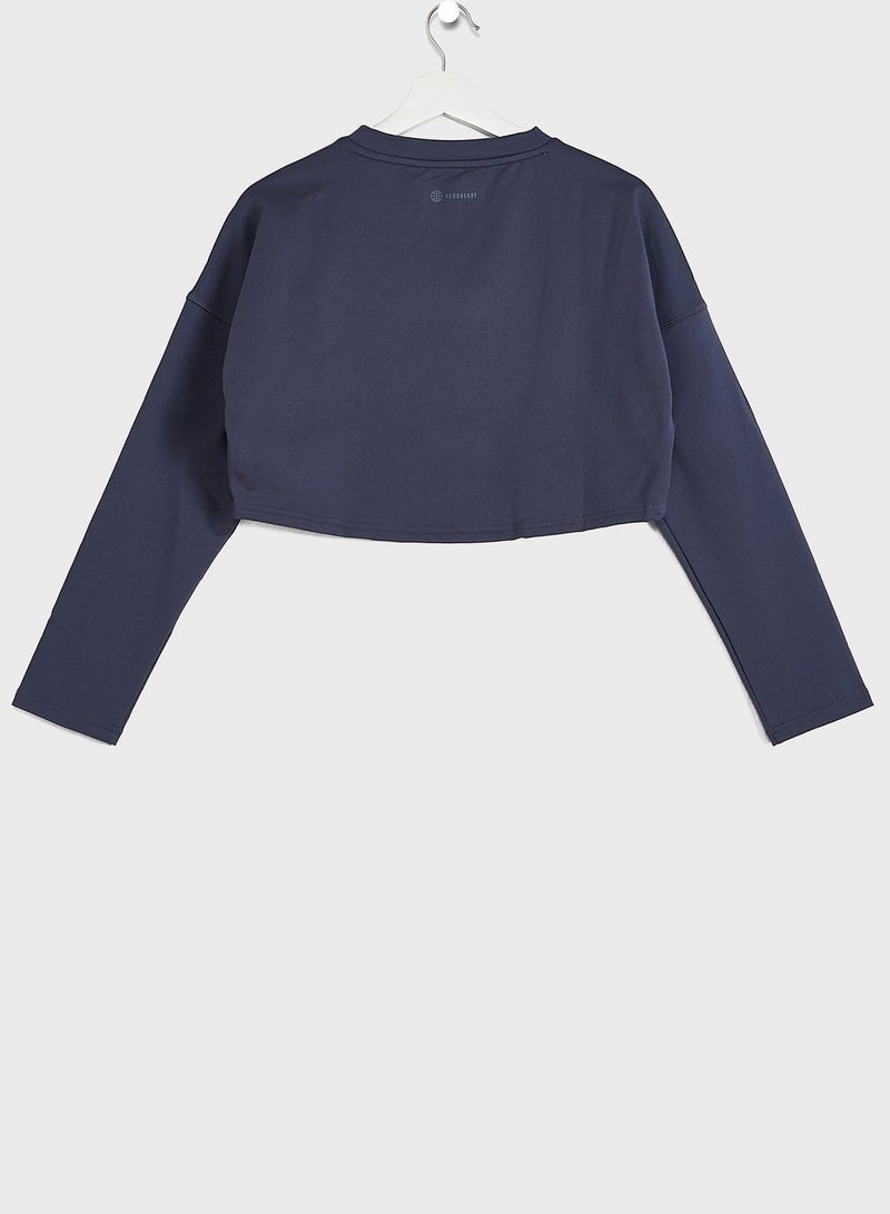 Adidas Kids Yoga Aeroready Sweatshirt  - Image 2