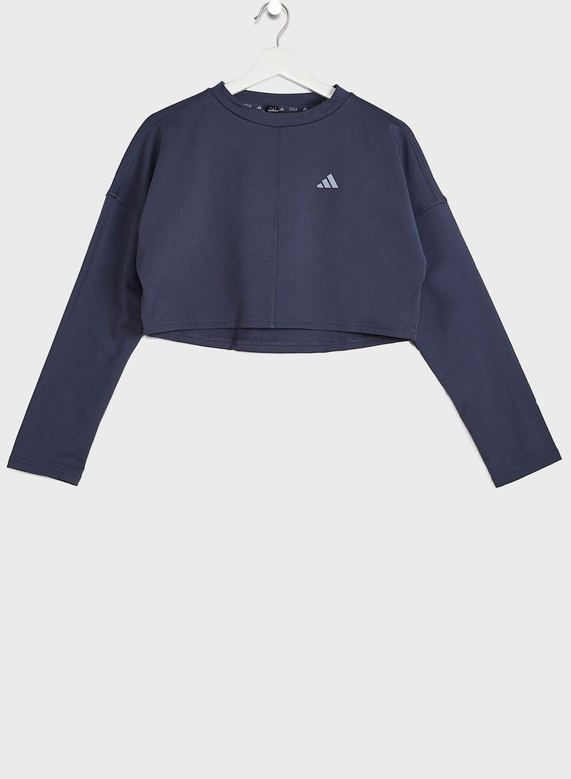 Adidas Kids Yoga Aeroready Sweatshirt  - Image 1