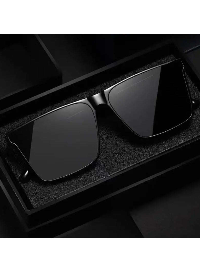 كوالتي مربع كبير عصري وكلاسيكي باللون الأسود ورقيق وكبير، للرجال والنساء - Image 2