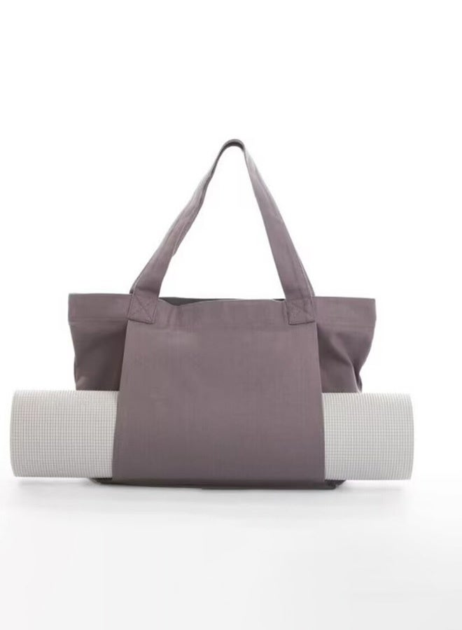 Hanayo Yoga Mat Bag Yoga Tote Bags and Carriers for Women Portable Yoga Mat Carrying Bag Shoulder Gym Bag with Yoga Mat Holder for Gym Yoga Pilates Travel Beach and Daily Use(Grey) - Image 4