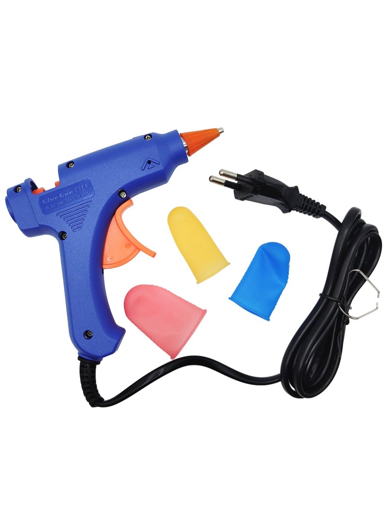 HAANDY Hot Melt Glue Gun with secure nozzle, 50Pcs Glue Sticks and finger protectors, Removable Anti-Hot Cover Glue Gun Kit, Assorted colors  - Image 4