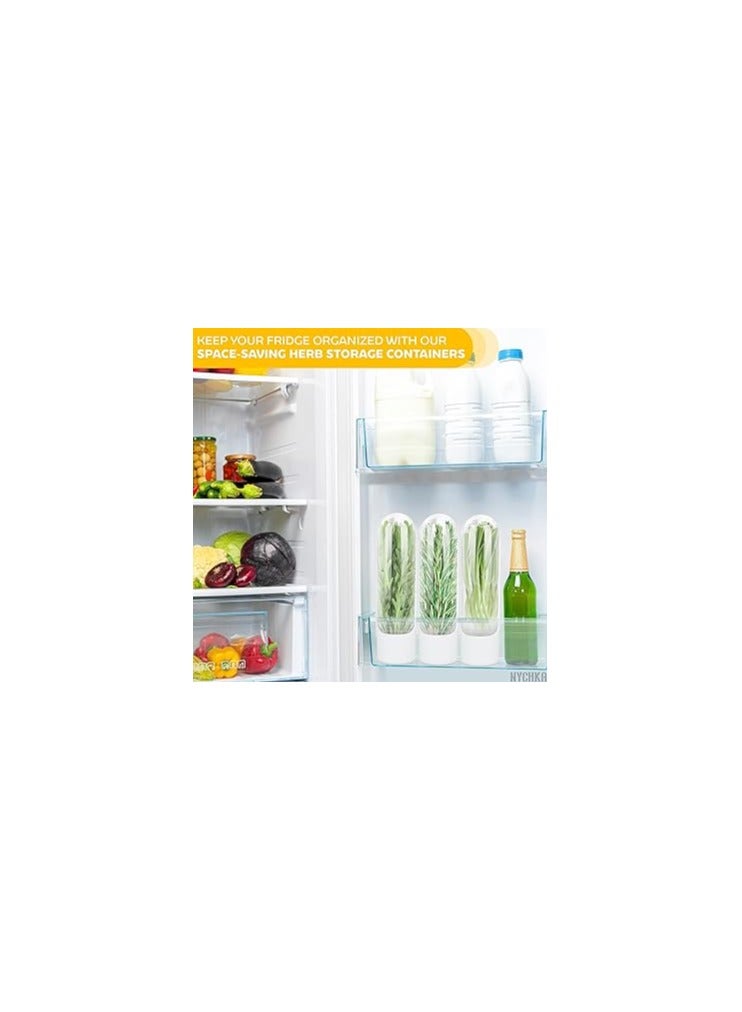 NYCHKA Herb Storage Containers for Refrigerator - 1Pcs Asparagus Fresh Produce Keeper - Modern Style - BPA Free ABS Plastic & Stainless Steel - 10.04 x 3.35 inches - Image 2