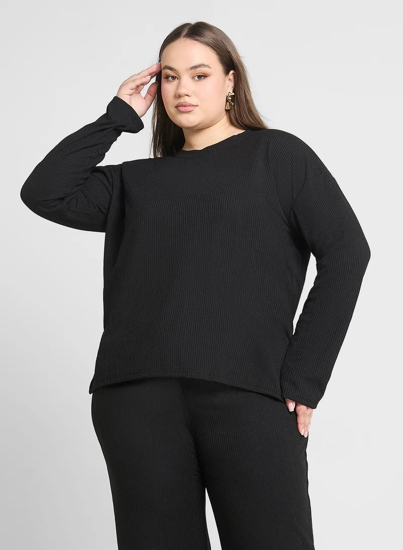 Ginger Plus Loungewear Ribbed Coord Set