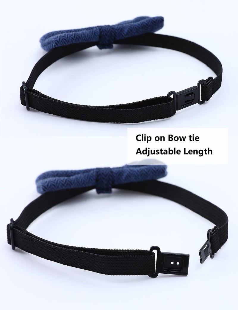 A&J DESIGN Toddler Blue Suspenders and Bow Tie Set Boys Newsboy Hats 1920s and Wedding Accessories Navy 6-12 Months - Image 4