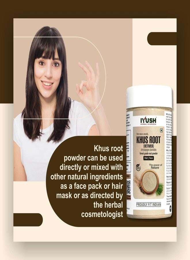 IYUSH Vetiver Roots Powder, 250gm | Vetti Veru Roots | Vetiver Powder for Skin and Hair | Powdered Khas Ki Jad | Vetti Veru Roots | Khus Khus Ki Jad | Vattiverulu Powder | Vatti Verlu Roots | Vattiveru | - Image 4