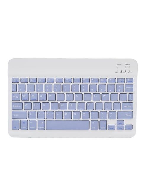 Wireless Bluetooth Rechargeable Keyboard, Multi-Device Universal Bluetooth Keyboard, Portable Keyboard, Suitable for iOS Android, Windows iPad, Tablets MacBook (Purple)