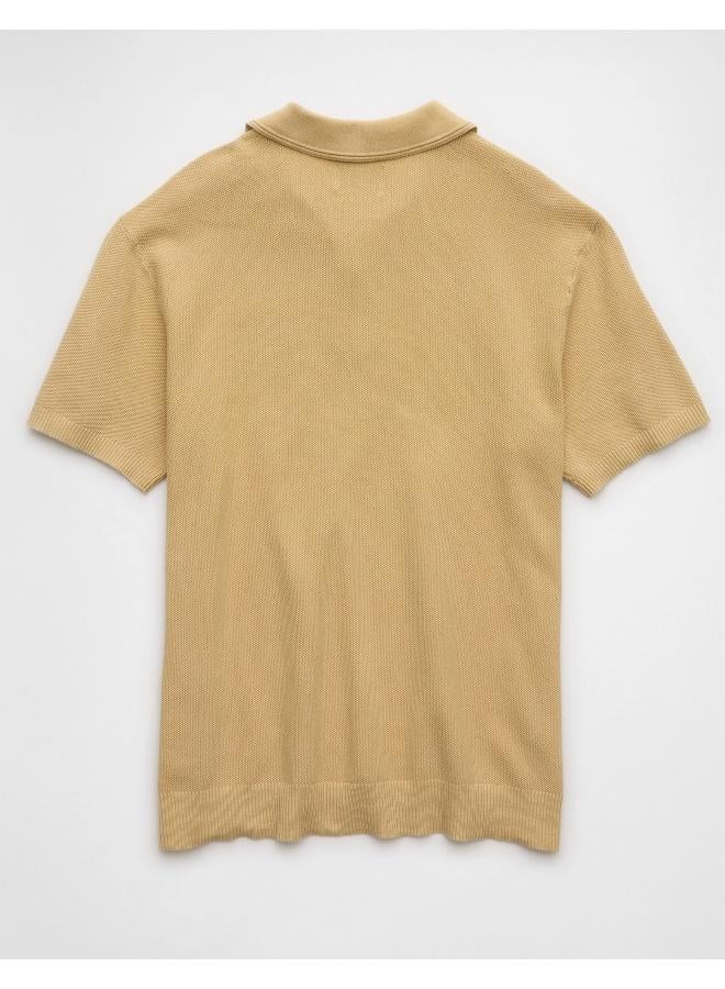 American Eagle AE Washed Sweater Polo Shirt - Image 2