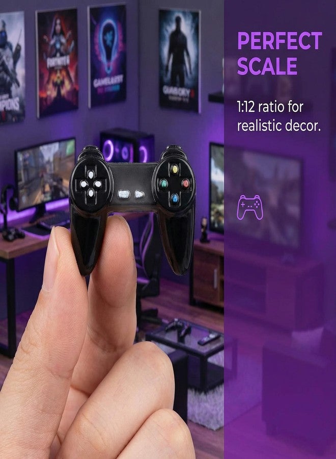 Kryoflare 2Pcs Dollhouse MiniatureGamepad Model Game Controller, Funny Gamepad Model, 1:12Dollhouse Decor Accessories - Image 4