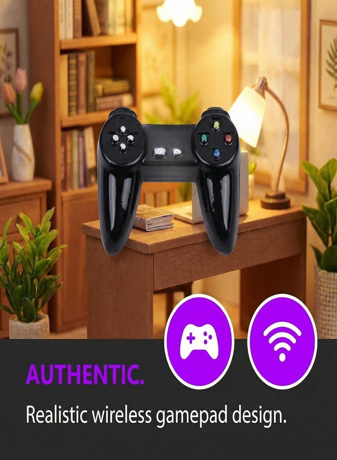 Kryoflare 2Pcs Dollhouse MiniatureGamepad Model Game Controller, Funny Gamepad Model, 1:12Dollhouse Decor Accessories - Image 3