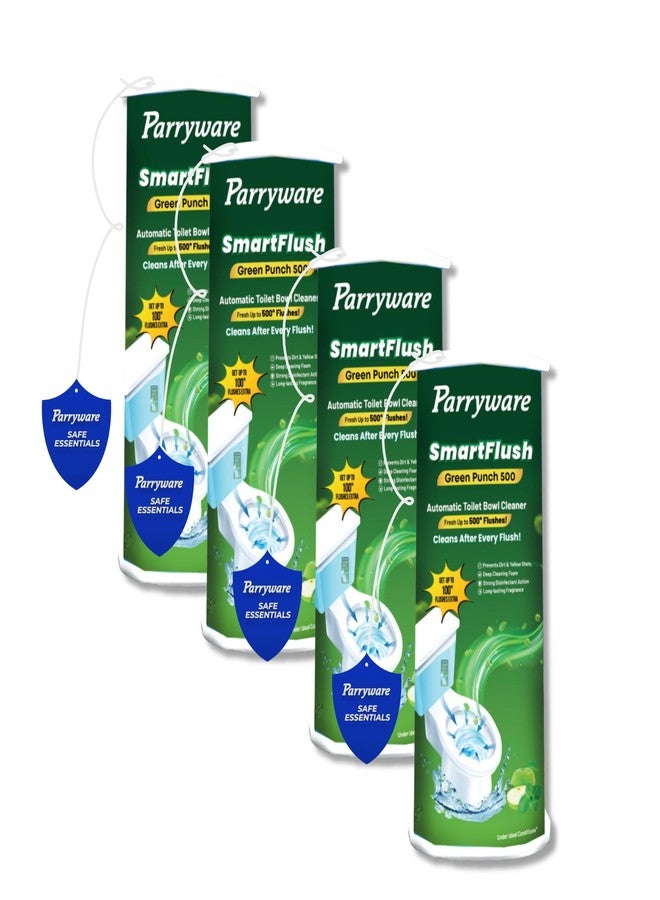 Parryware SmartFlush Green Punch 500* Automatic Toilet Bowl Cleaner (180 grams) | Green Apple and Mint Fragrance | Strong Disinfectant Action (4) | FCSF0403 - Image 1
