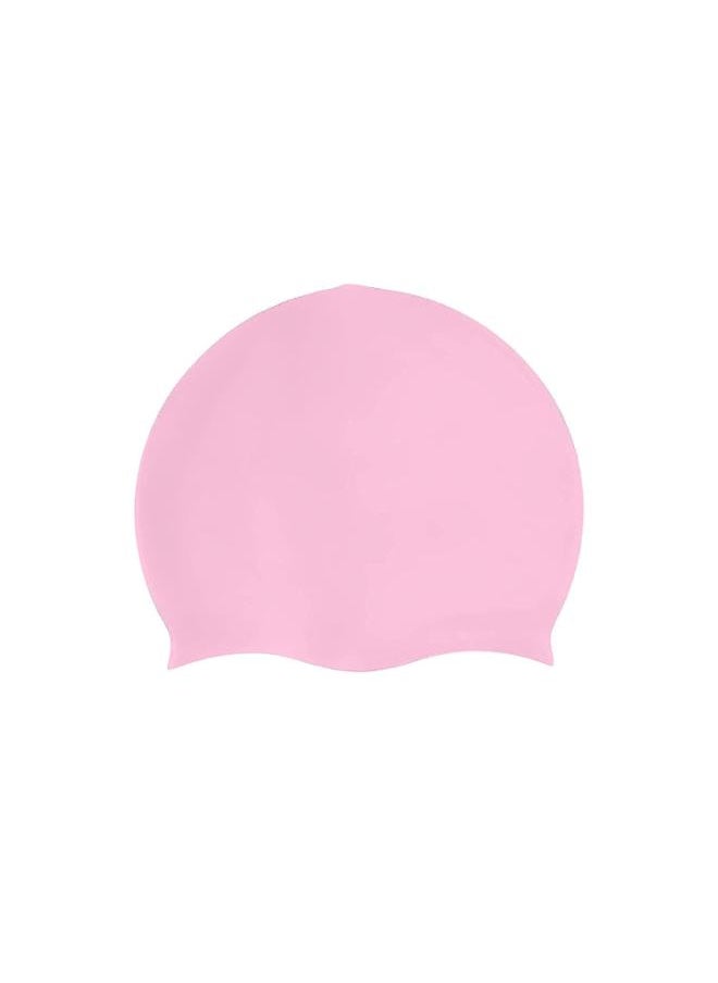 Generic Generic Durable Silicone Overlay Ear Girls Swim Bonnet with Comfort Design - Pink 