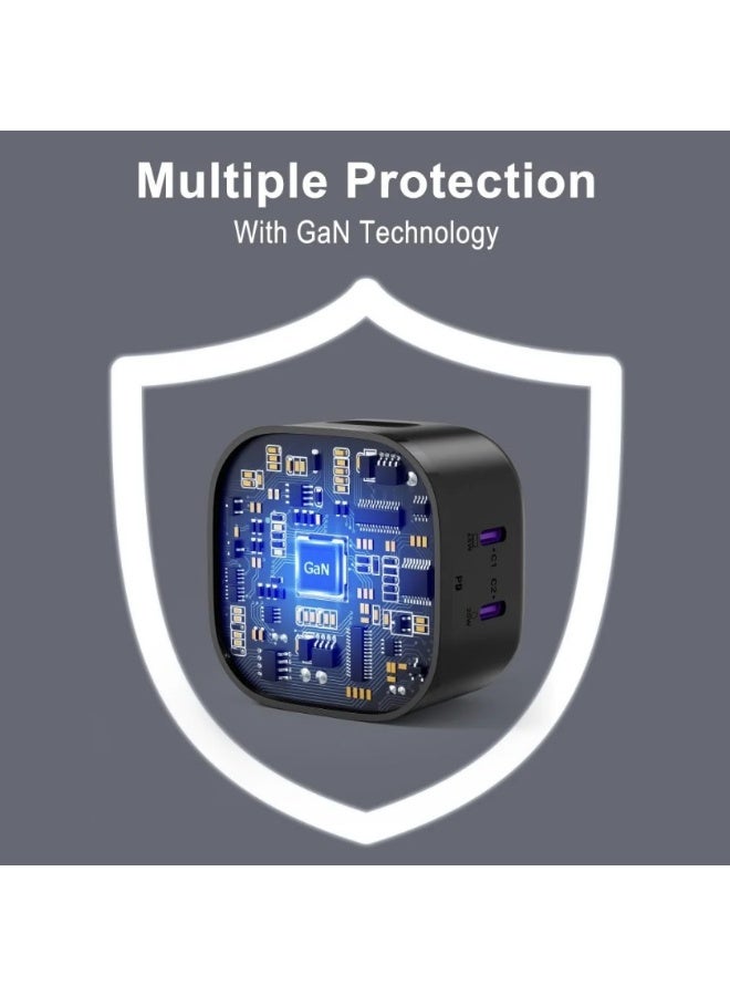 جودا شاحن جداري JODA فولت بود بقوة 65 واط بمنفذين تايب سي - اسود - Image 5