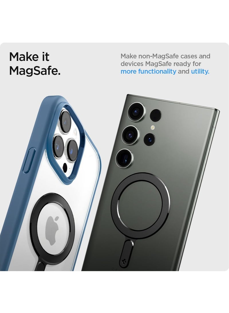 Spigen - لوحة حلقة مغناطيسية بنقرة واحدة (MagFit) ملصق محول متوافق مع MagSafe مع مجموعة EZ-Fit مغناطيس قوي 1100 غاوس [تحويل حافظة غير MagSafe إلى MagSafe متوافقة] - أسود - Image 1