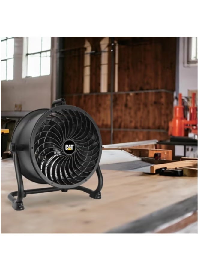 CATERPILLAR CAT by Caterpillar 14-Inch High Velocity Air Circulator Fan HVD-14AC, 4-Speed Industrial Drum Fan, 360° Pivot Head, Metal Build, Heavy Duty Cooling Fan for Home, Gym & Workshop - Image 3