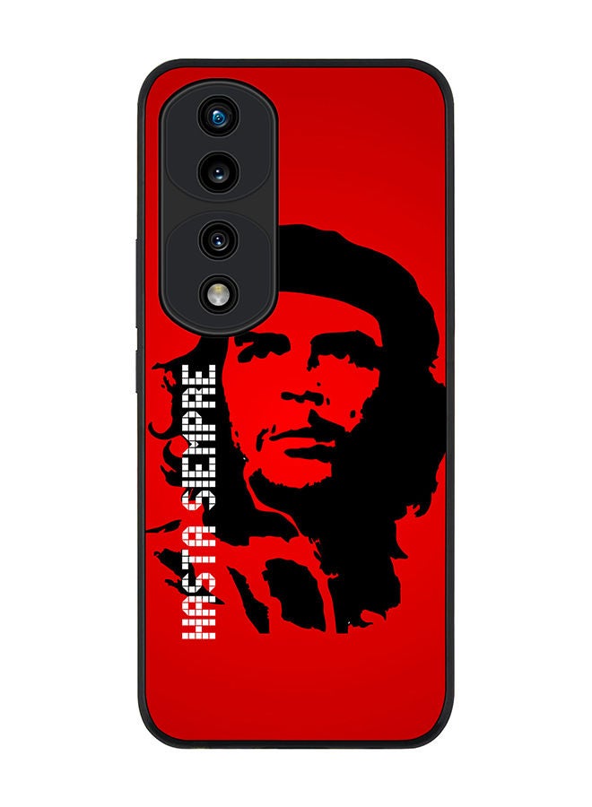 Stylizedd Rugged Black edge case for Honor 70 Pro Slim fit Soft Case Flexible Rubber Edges Anti Drop TPU Gel Thin Cover - Hasta Sempre - Image 1
