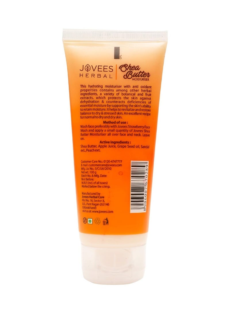 Jovees Herbal Shea Butter Moisturiser | With Shea Butter & Fruit Extracts | Reduces Skin Inflammation & Restores Hydration | For Normal & Dry Skin 100g